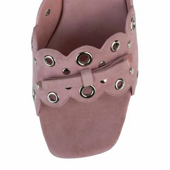 NEW JEFFREY CAMPBELL women odom sandal in pink suede silver - Picture 3 of 4